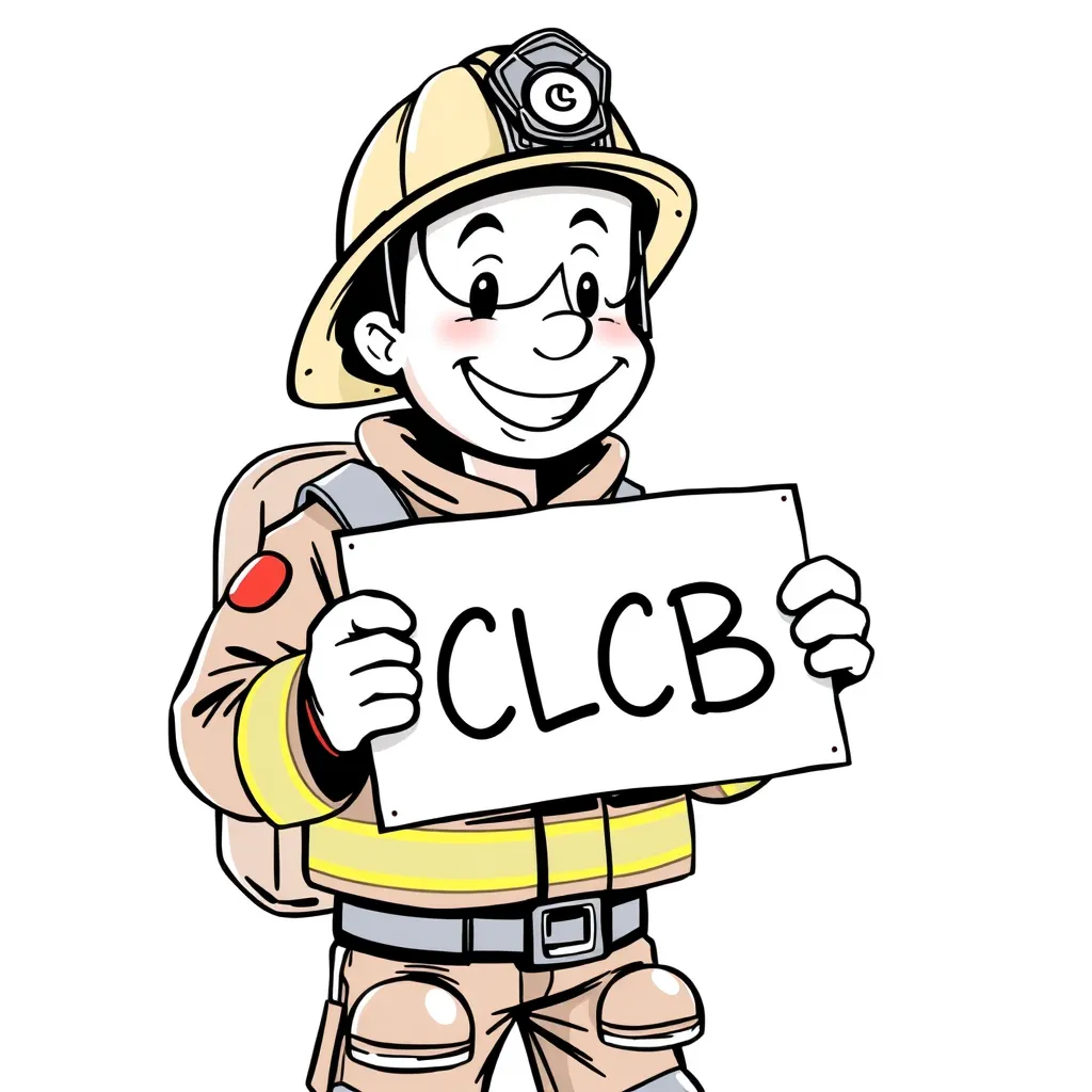 Profissional em uniforme revisando prancheta com extintores para laudo AVCB